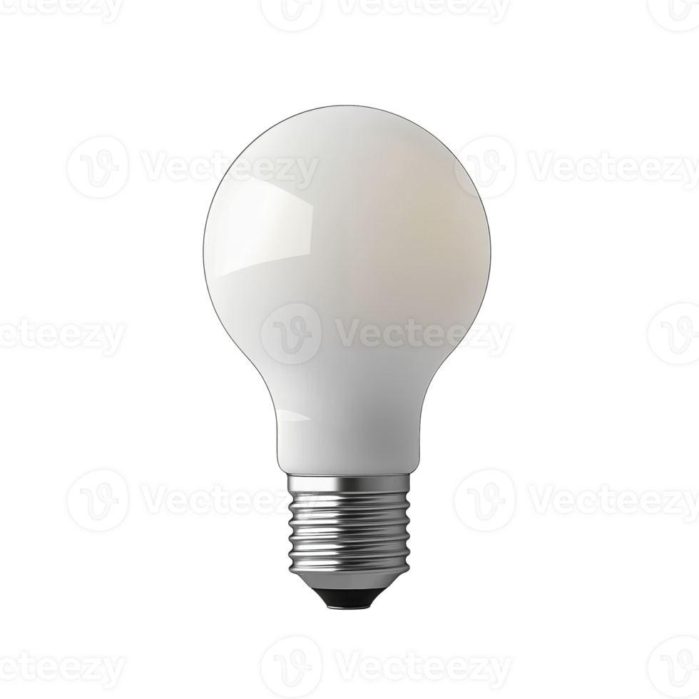 bright light bulb isolated on Transparent Background png