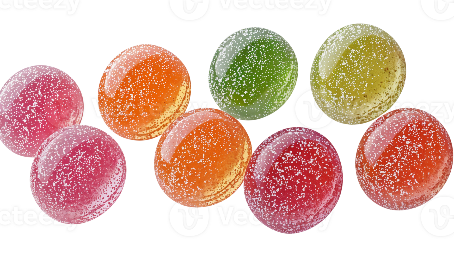 colorful gumdrops on Transparent Background png