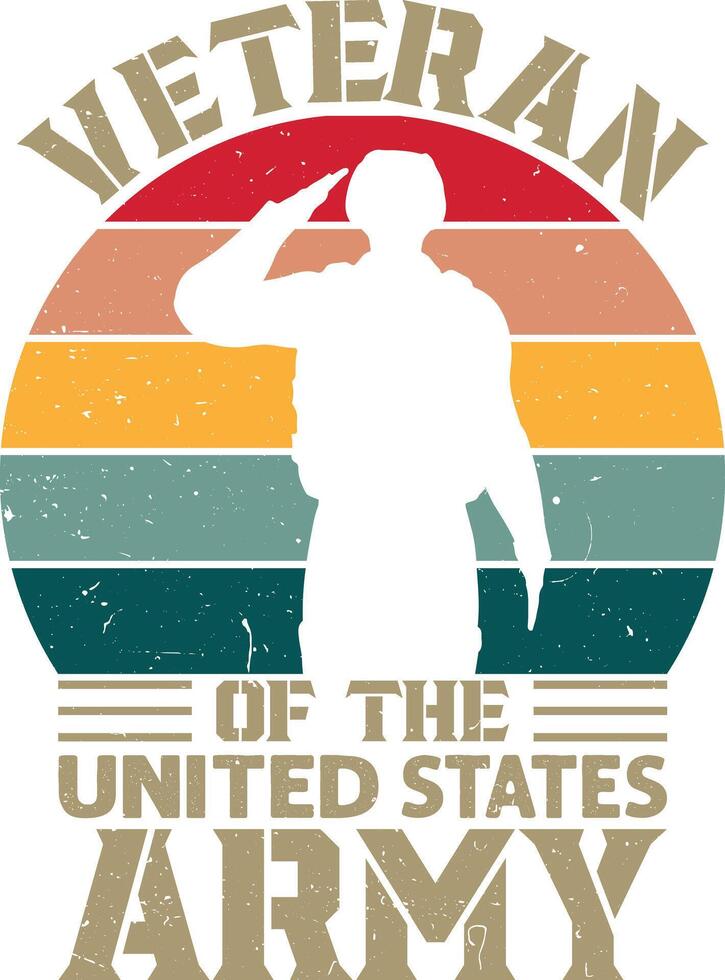 Veteran of the united states Army Graphic Design vector