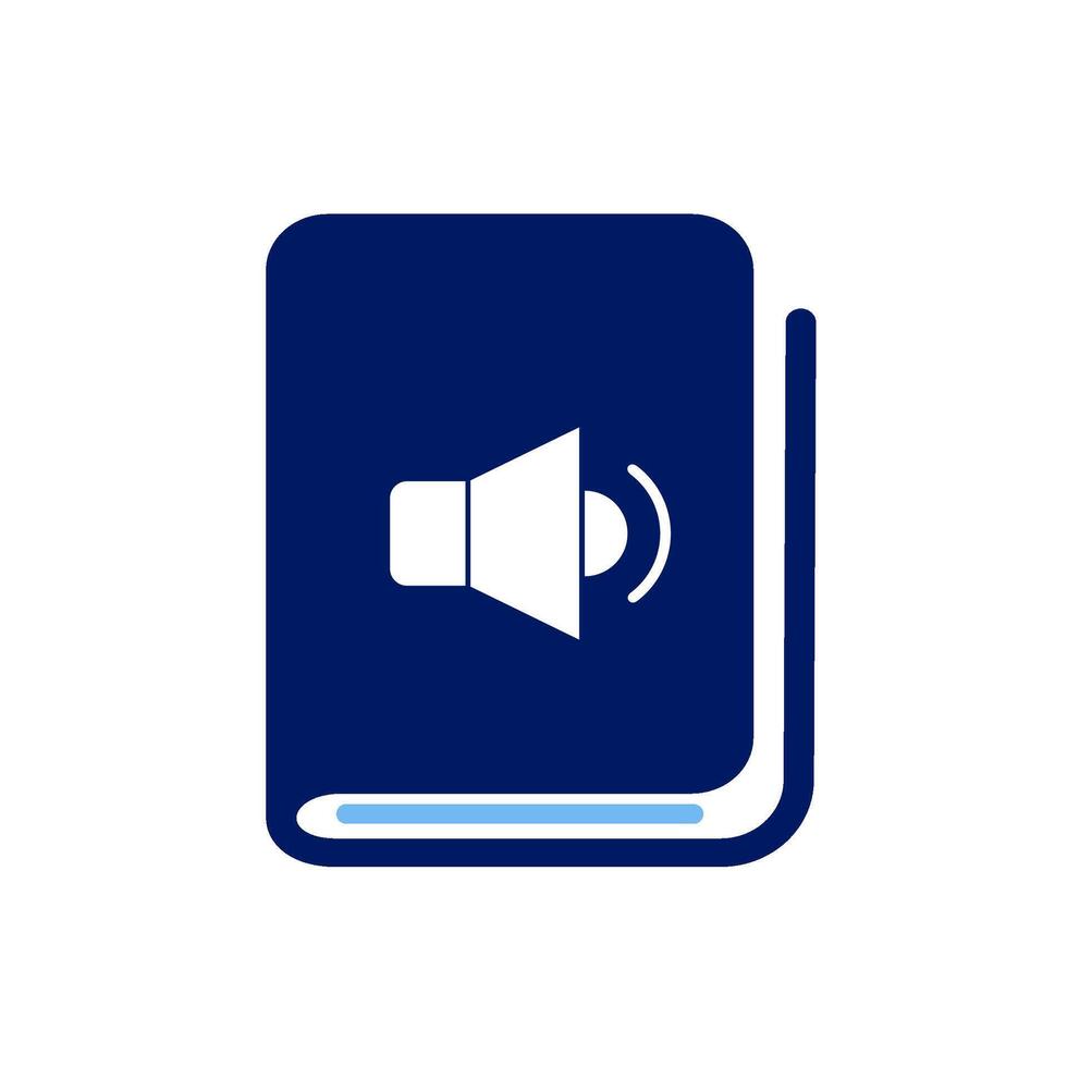 Audio book icon on white background. vector