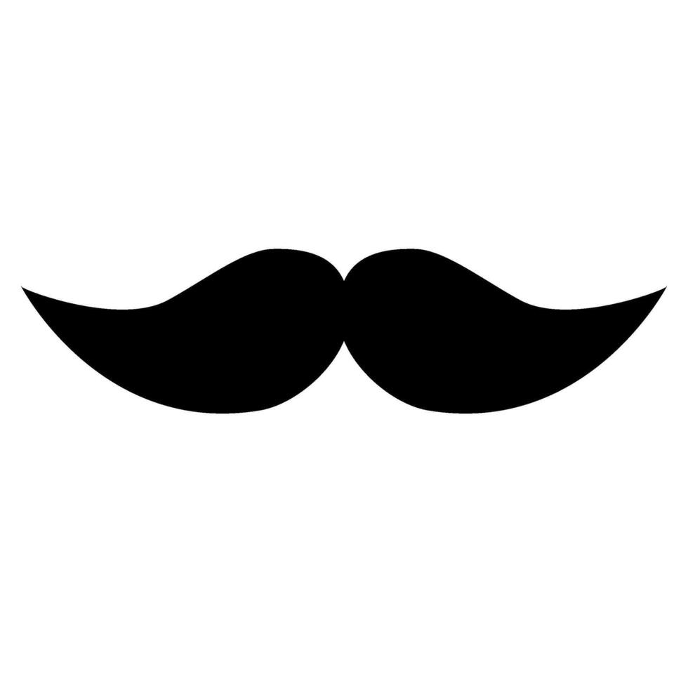 Moustache icon isolated on white background. vector