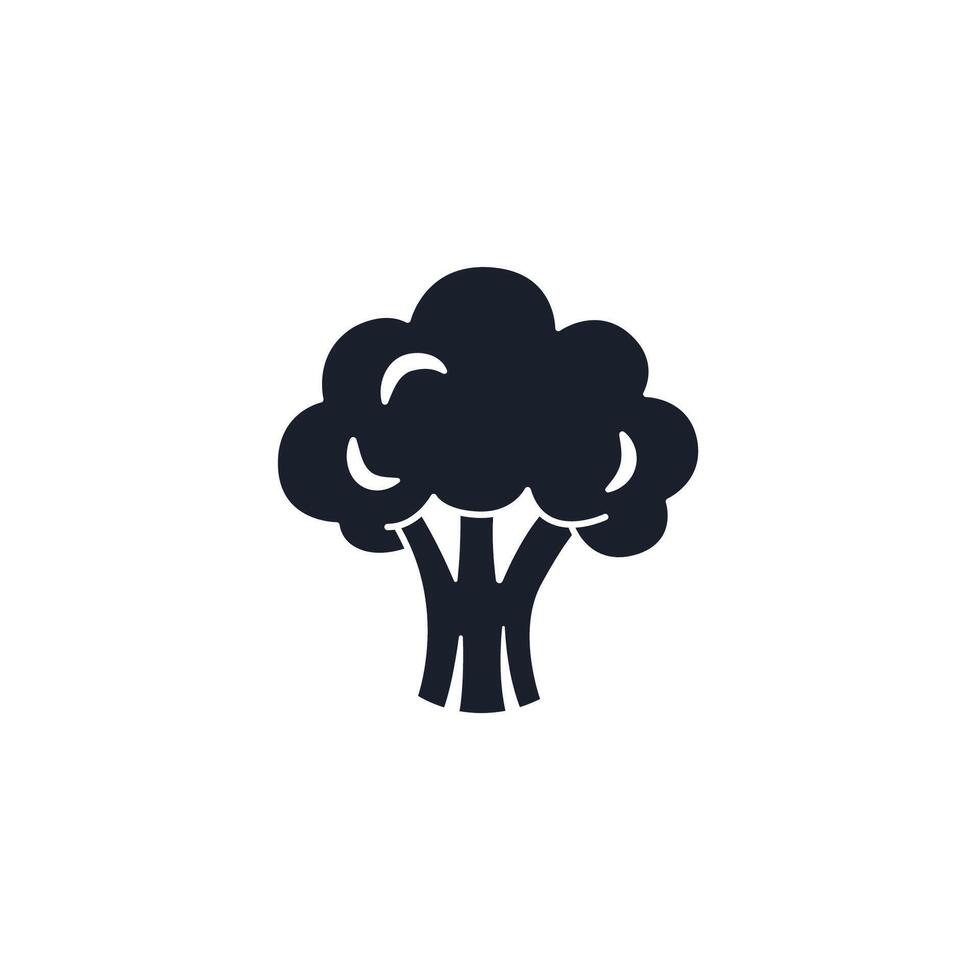 Broccoli Icon. Healthy Superfood Symbol for Organic Branding, Nutrition, and Vegan Designs. vector