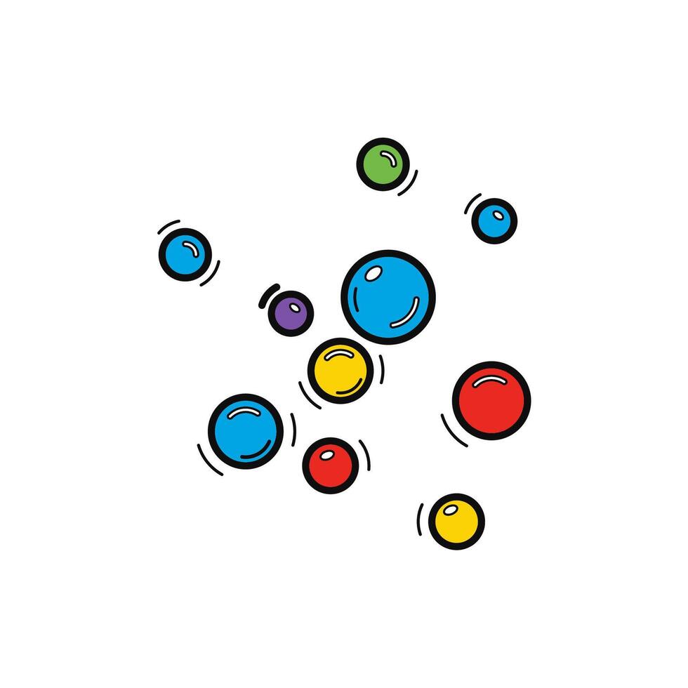 Colorful Circles in Motion on a White Background for Creative Use vector