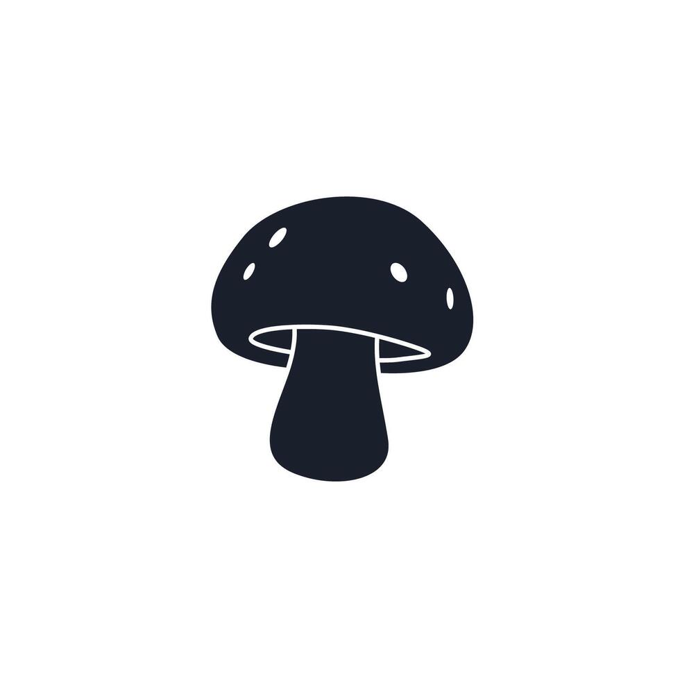 Mushroom Icon. Organic Fungi Symbol for Nature Branding, Healthy Food, and Forest Designs. vector