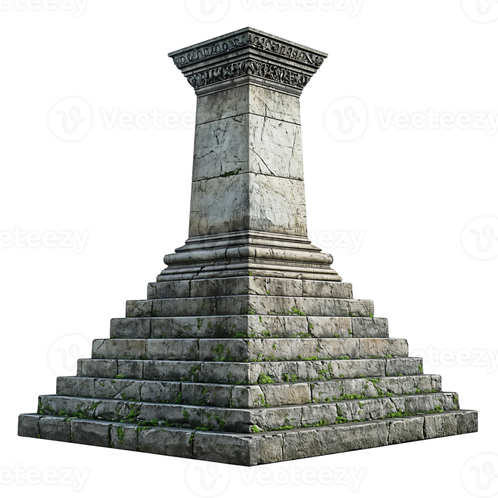 stone monument isolated on transparent background. png