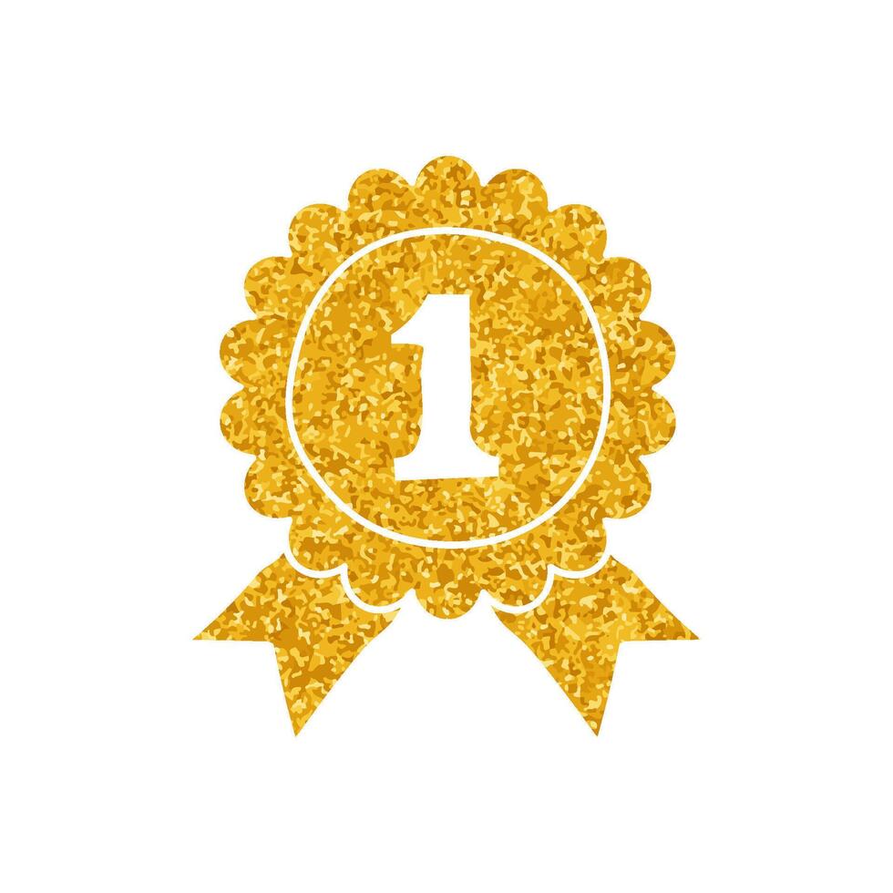 Medals in gold color style vector