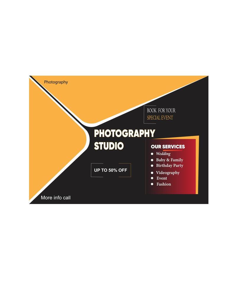 Photography poster design banner vector