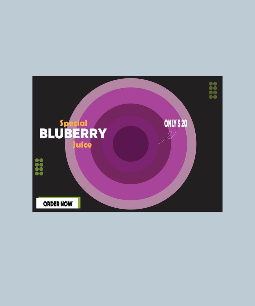 Bluberry juice poster design vector