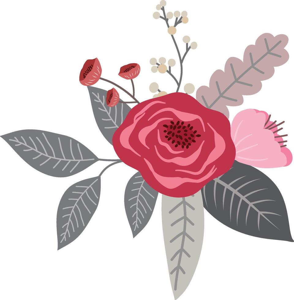 Delicate Rose Garland for Decorative Floral Designs vector