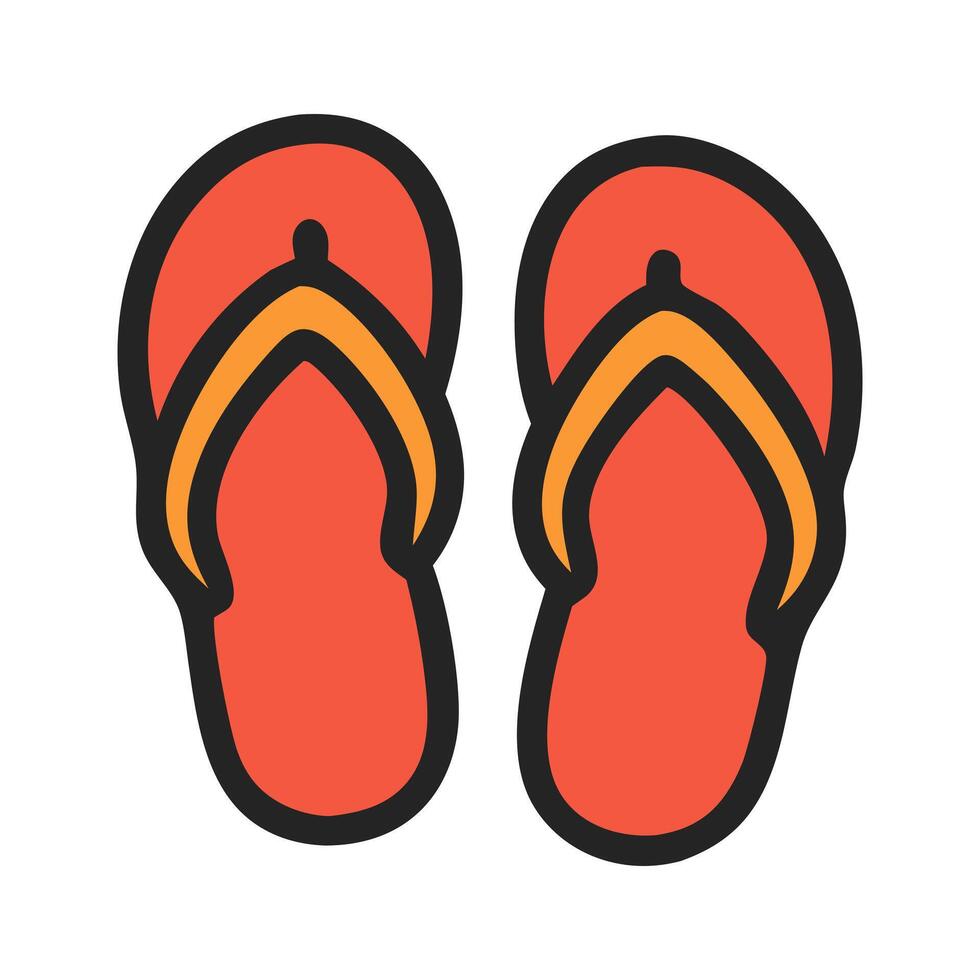 Sandal icon on white background vector