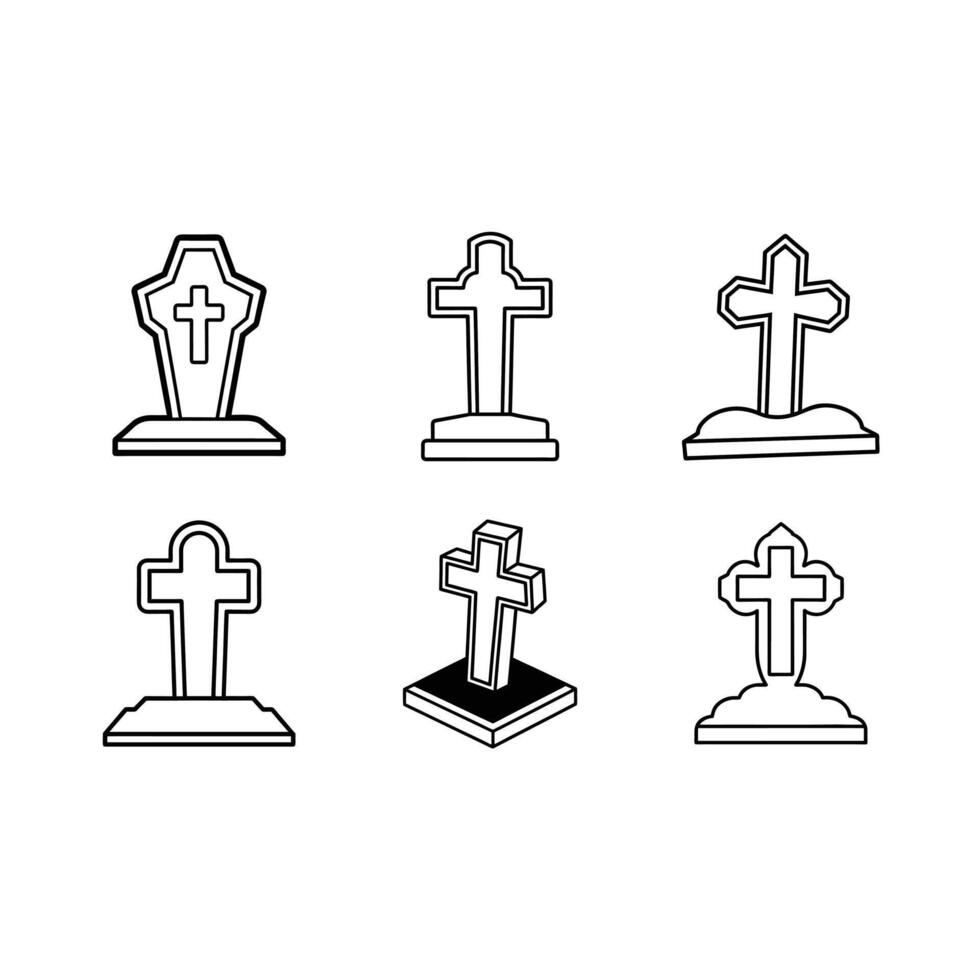Cross Icon Grave Marker vector