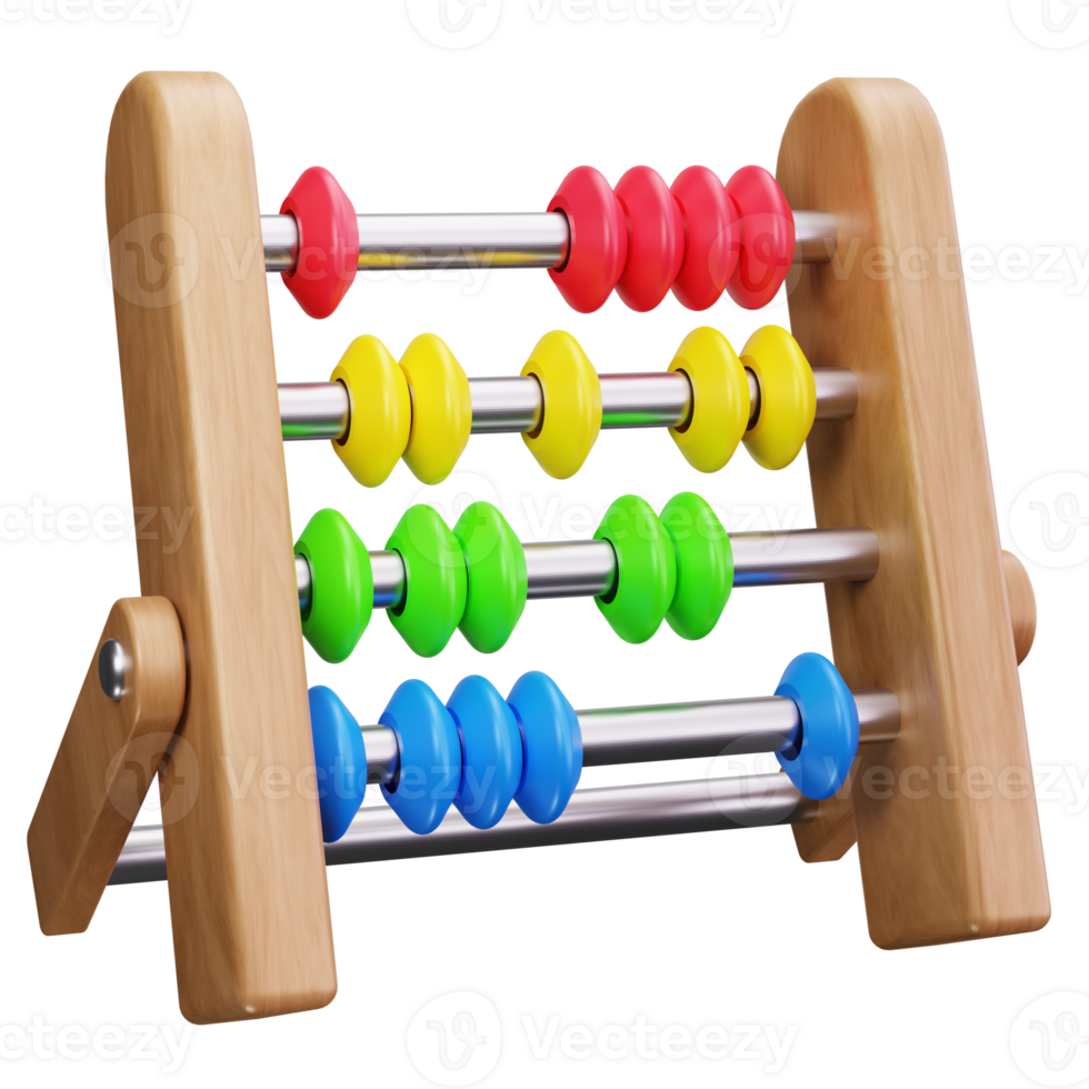 3D Icon Wooden Math Abacus png