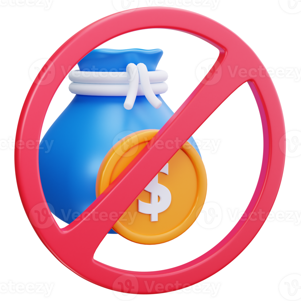 3D Icon Banned Fund Withdrawal Alert png
