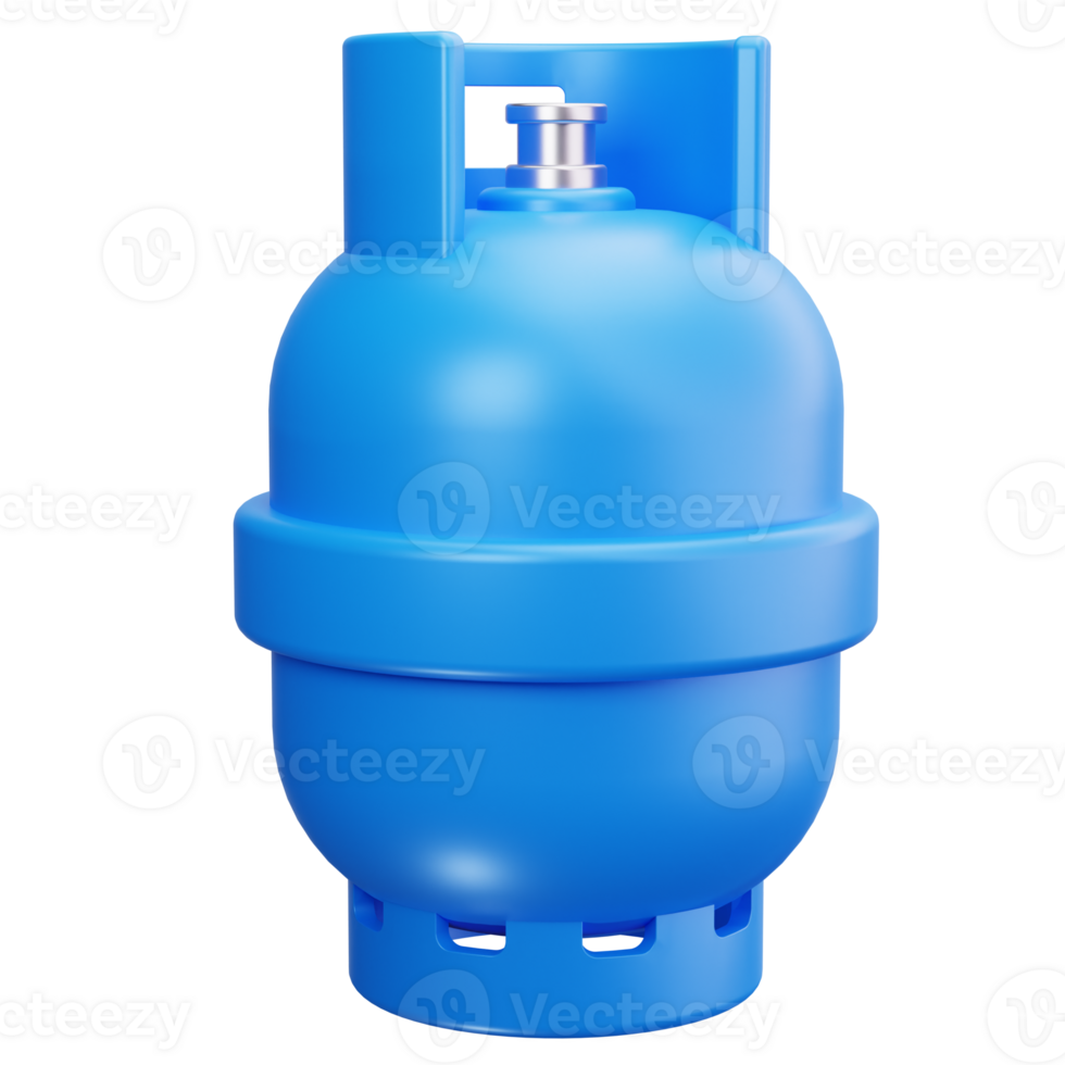 3D Icon LPG Blue Gas Cylinder png