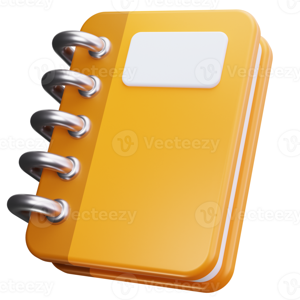 3D Icon Spiral School Notebook png