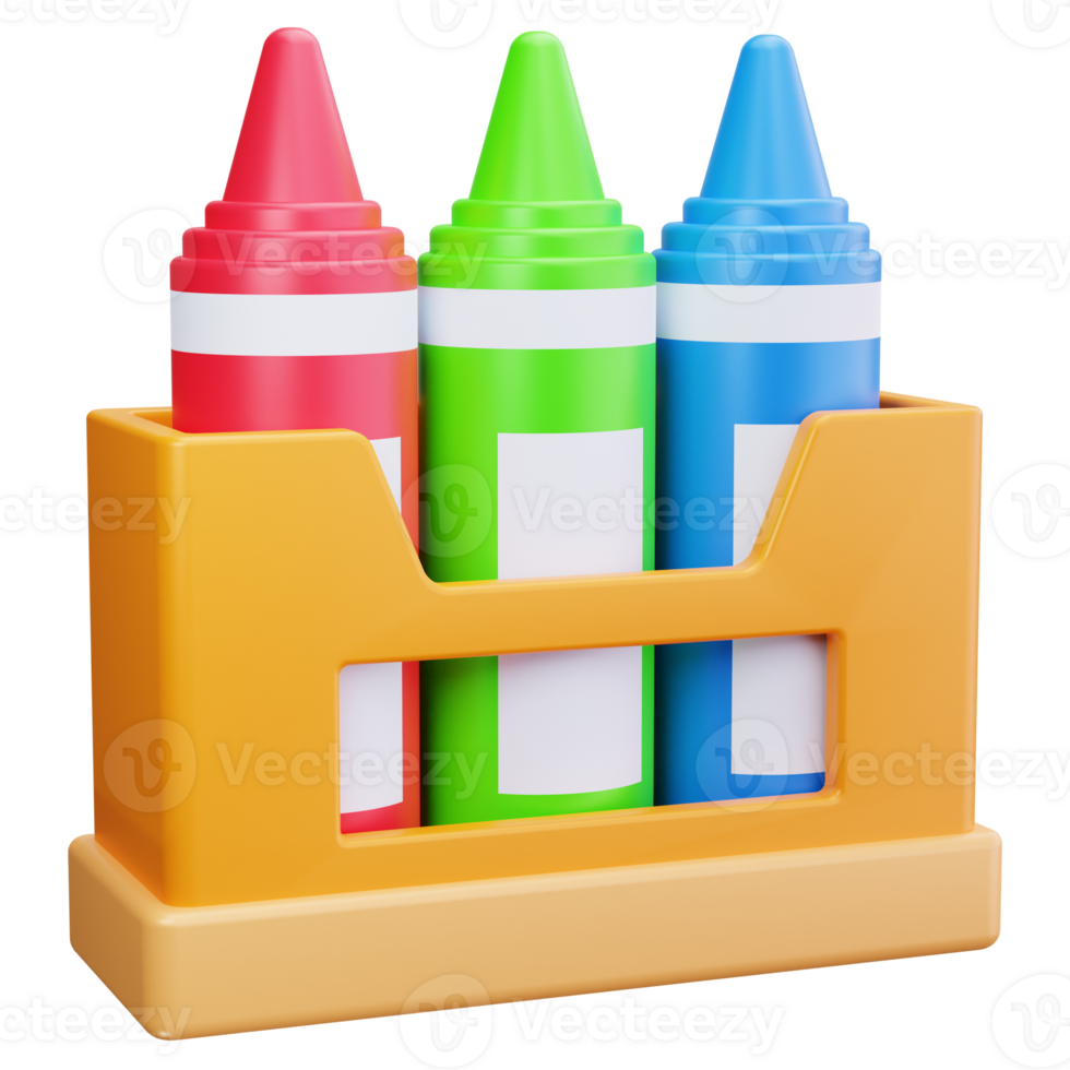 3D Icon Color Markers Set png