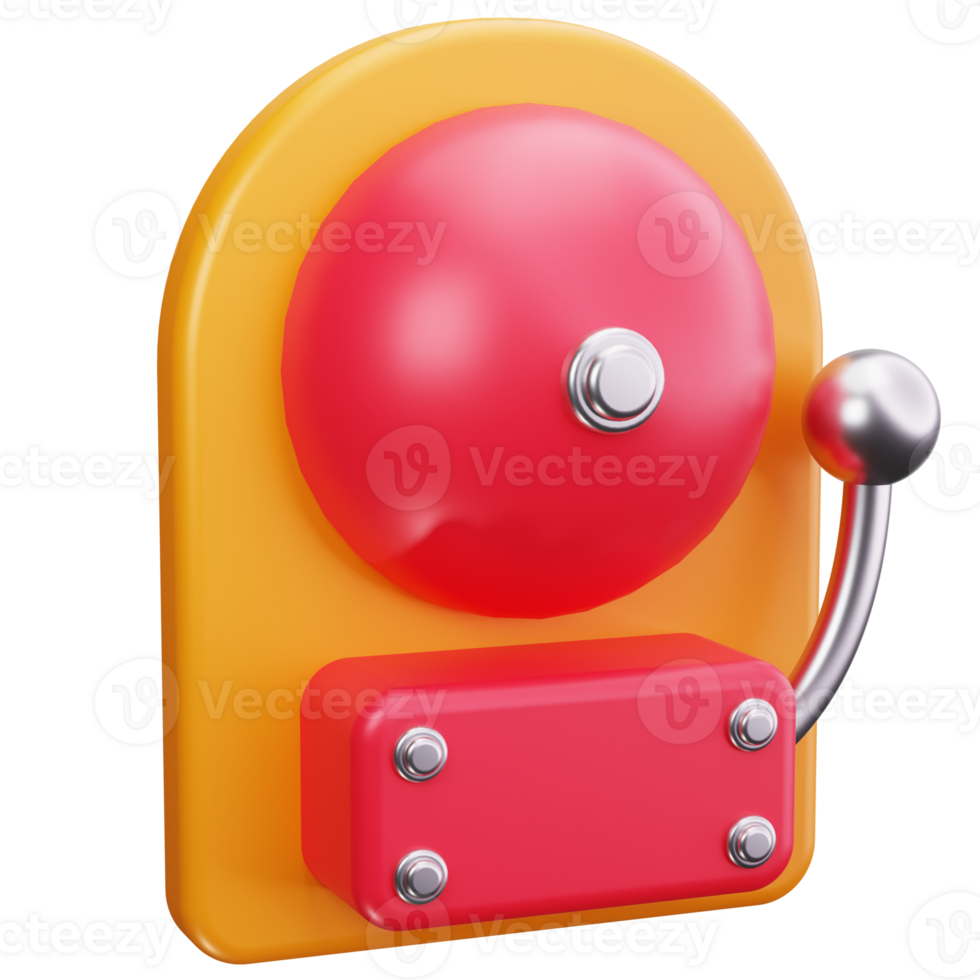 3D Icon School Alarm Bell png