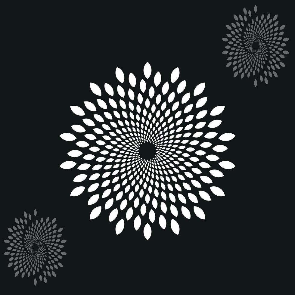 Black and White Mandala Design for Coloring Pages vector