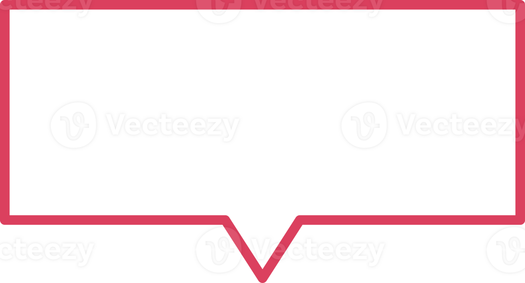 Red thought bubble for message. Transparent communication icon. png