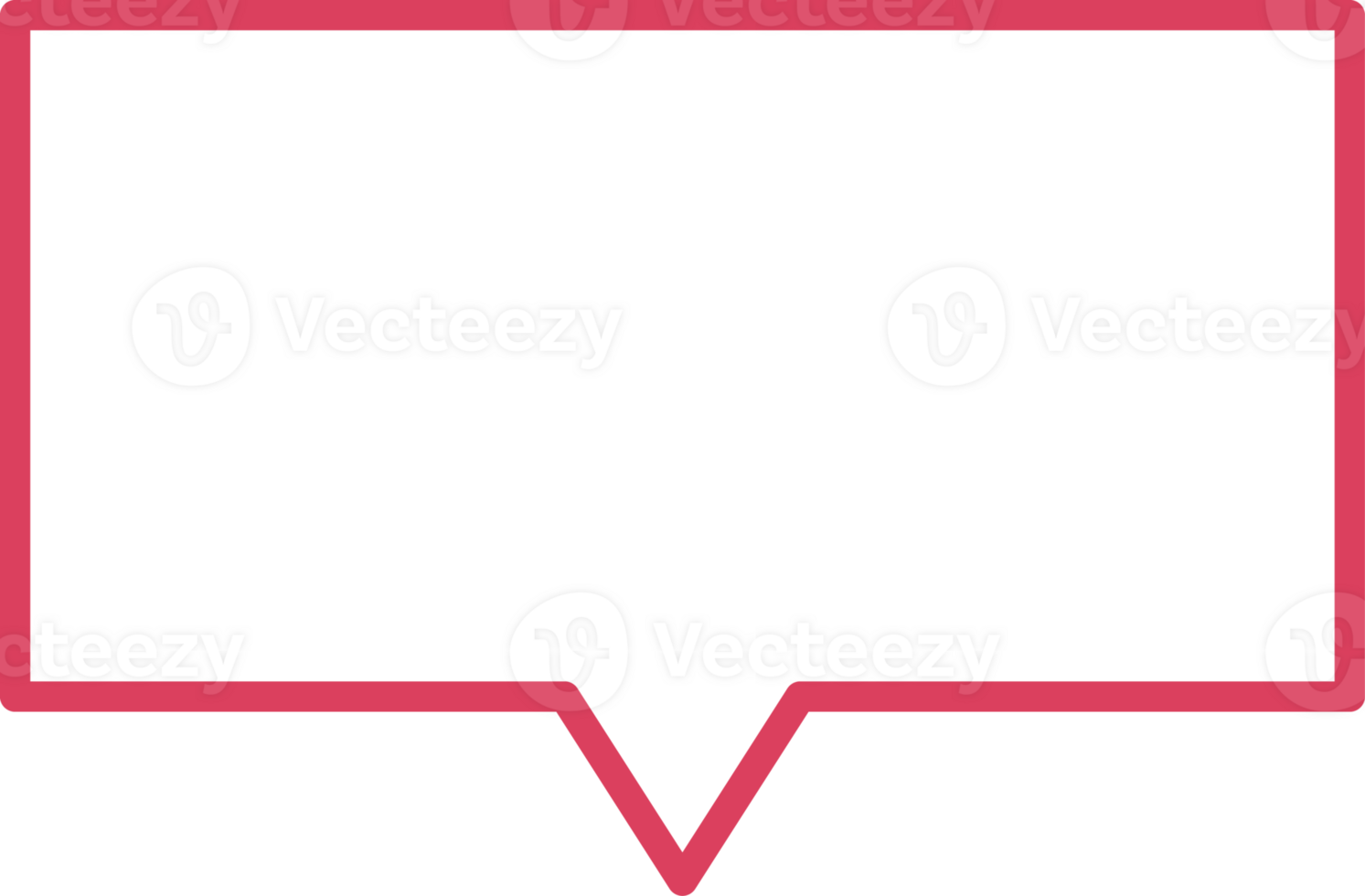 Red bubble for message. Transparent communication icon. png