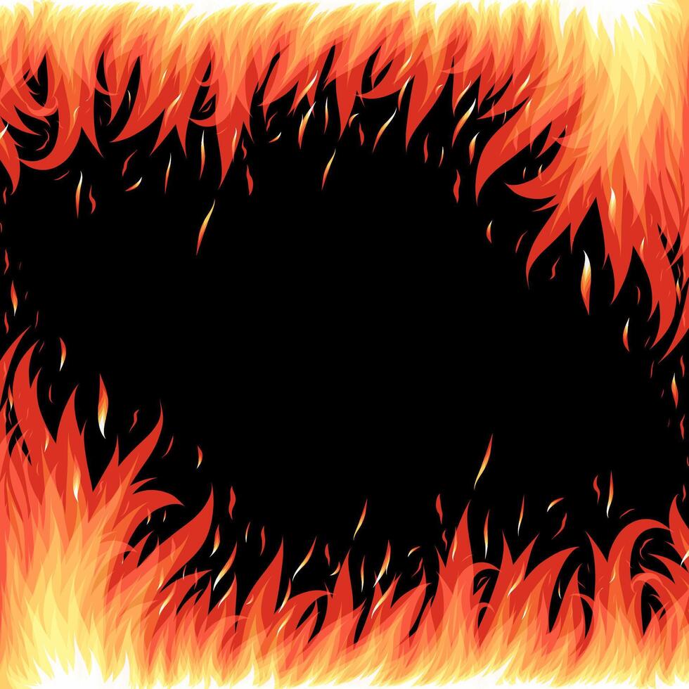 Flames border graphic design vector