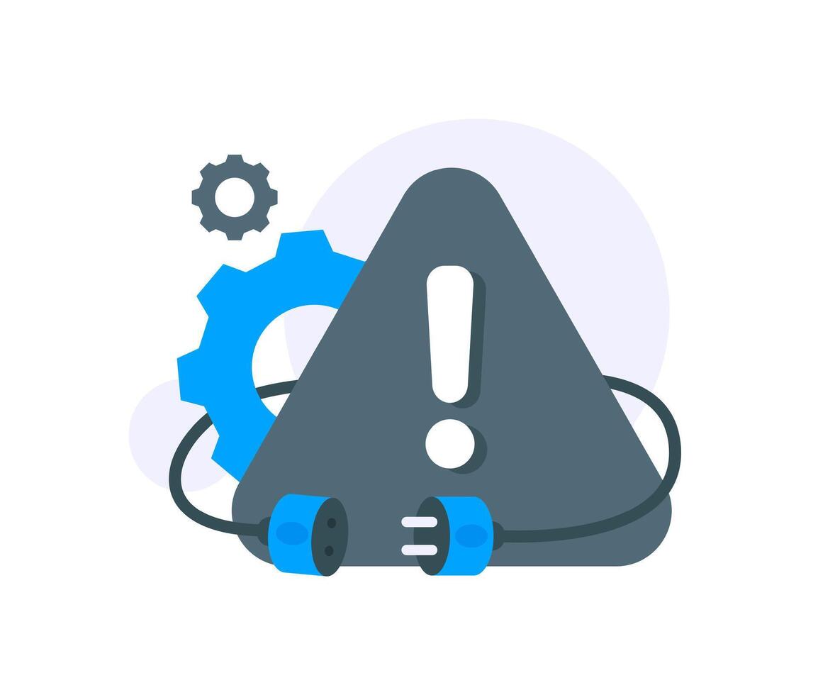 plug error, disconnected cable concept vector