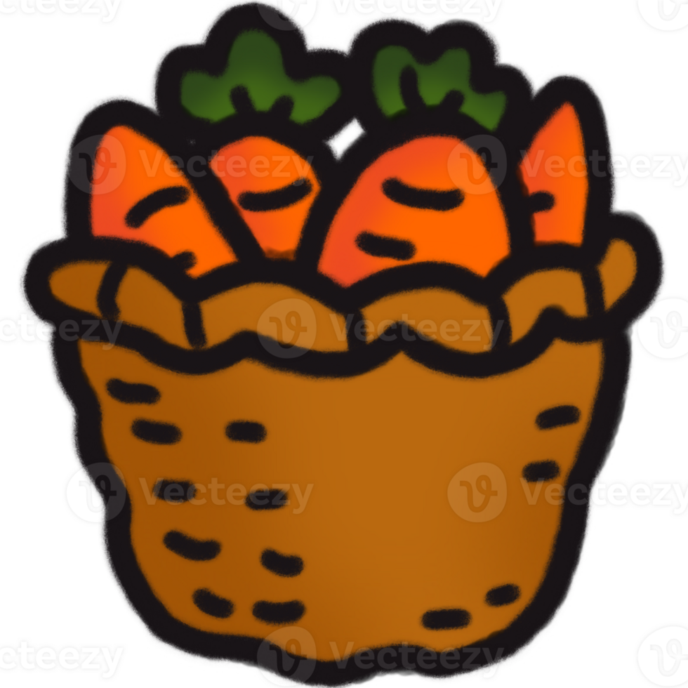 a carrot basket png
