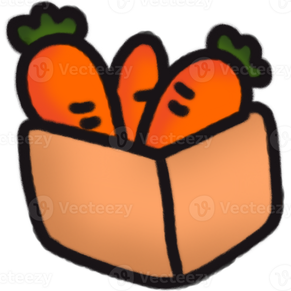 a box of carrots png