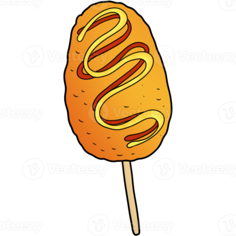 A cute corn dog png
