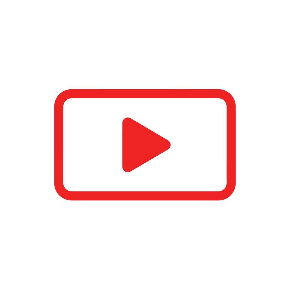 Youtube logo with red play button vector
