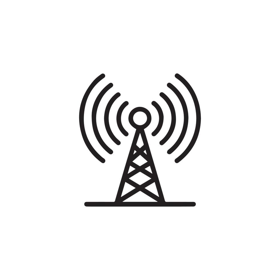 Radio Signal Tower Icon vector