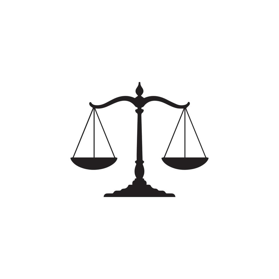 Balance Scale Icon Symbol of Justice and Law vector