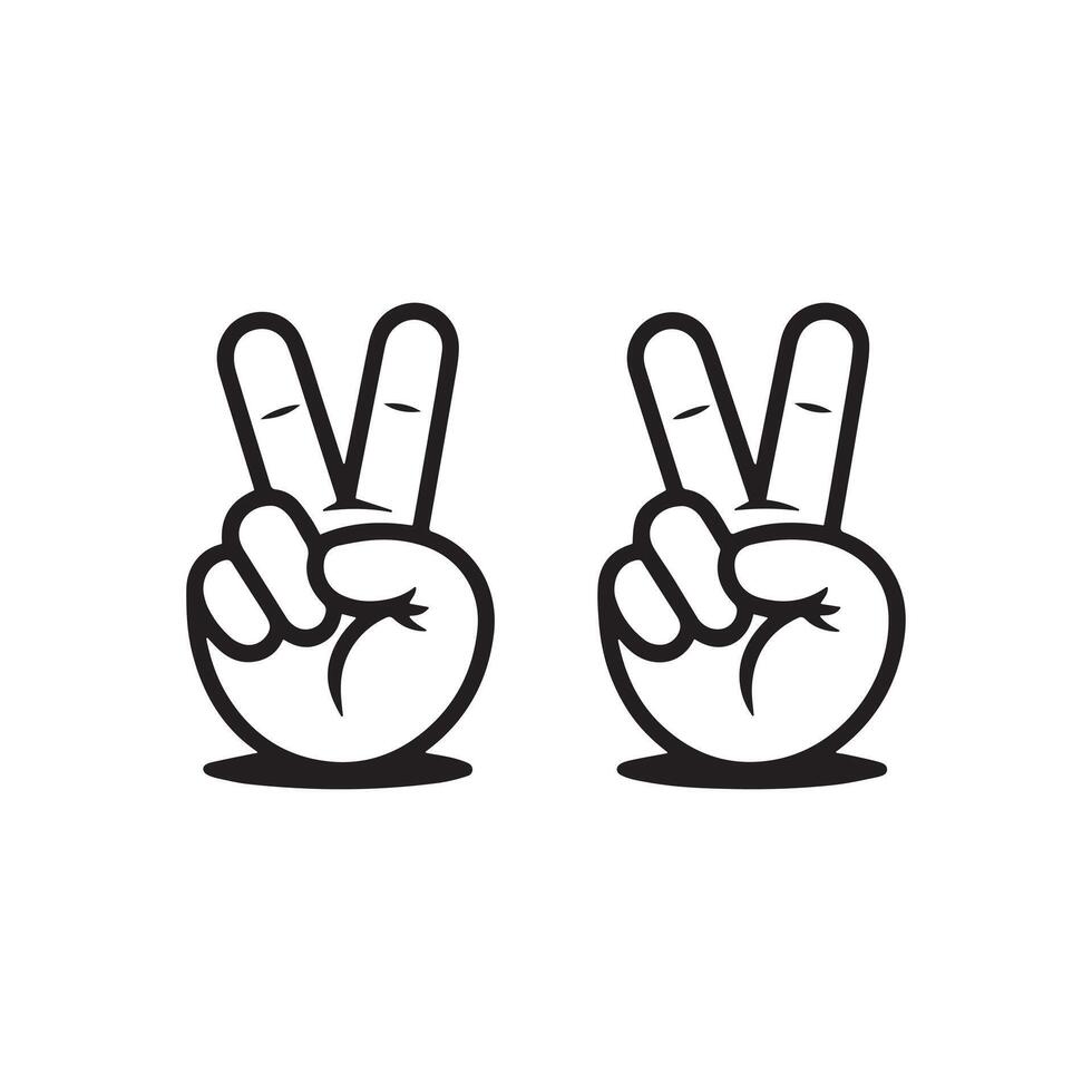 Peace Hand Sign Illustration vector
