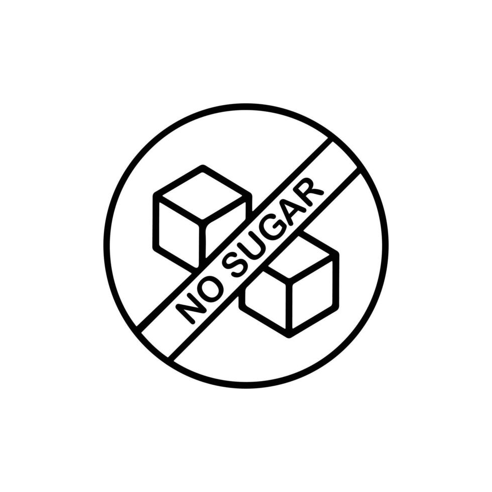 No Sugar Icon Design vector