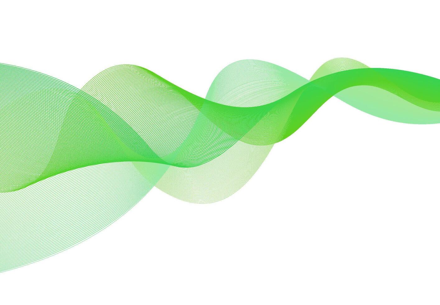 Abstract Green Wavy Background. Ecology Banner Design. vector