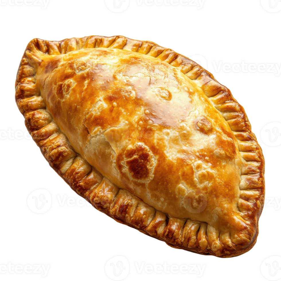 Freshly baked savory pastry served on a wooden table during a sunny afternoon at a local market, Transparent Background png