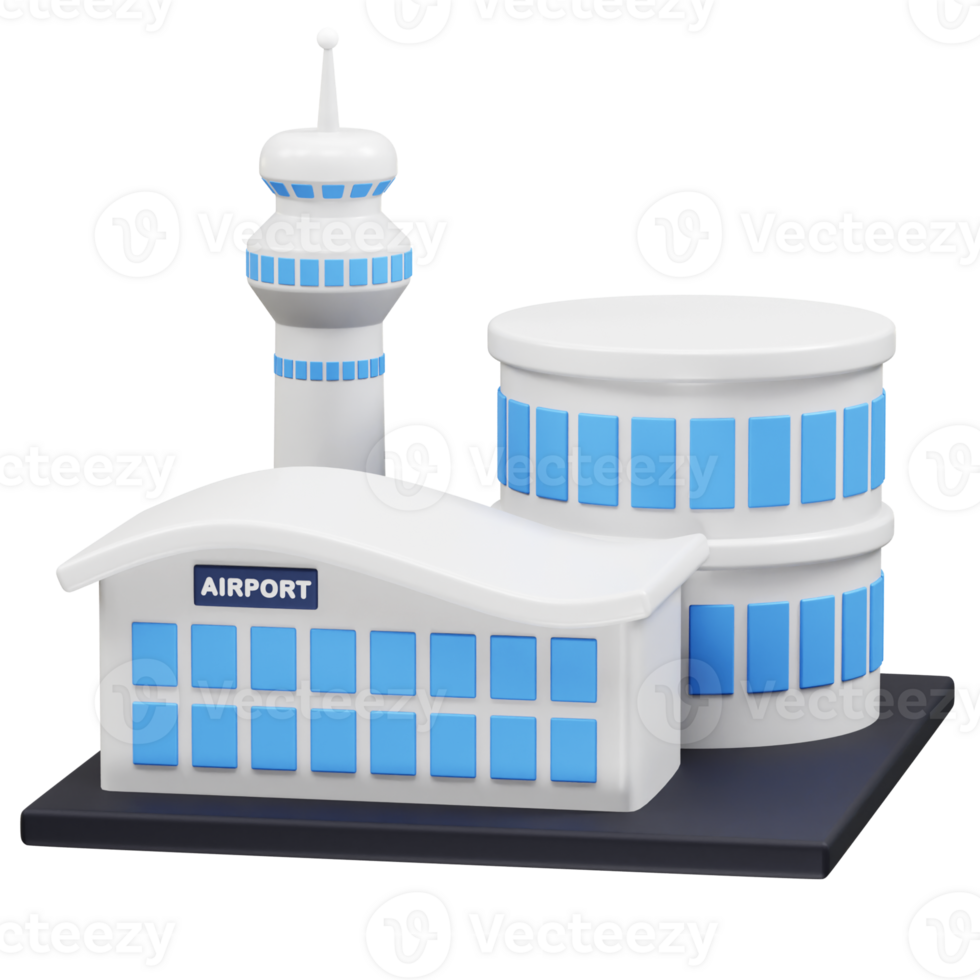 Airport icon 3d rendering Illustration png