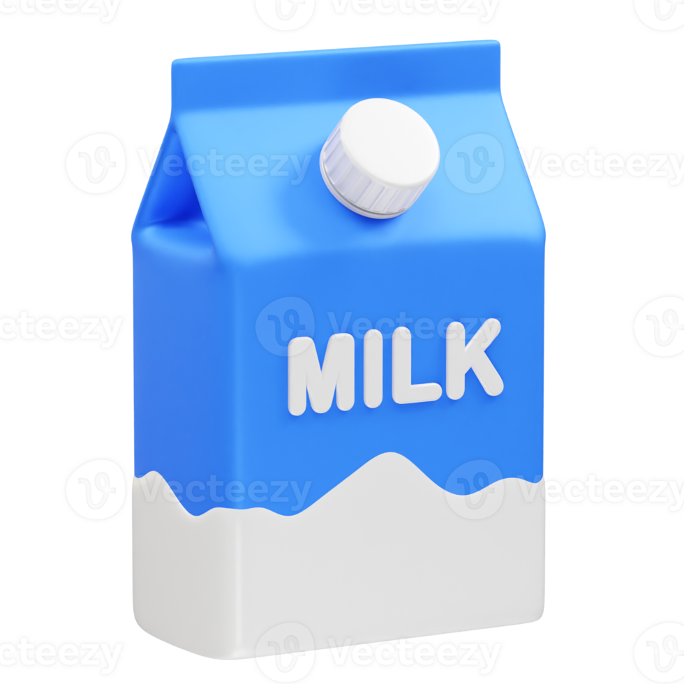 Milk pack icon 3d. Milk packaging icon 3d render illustration png