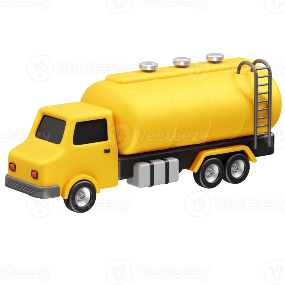 Fuel Tanker Truck icon 3d render illustration png