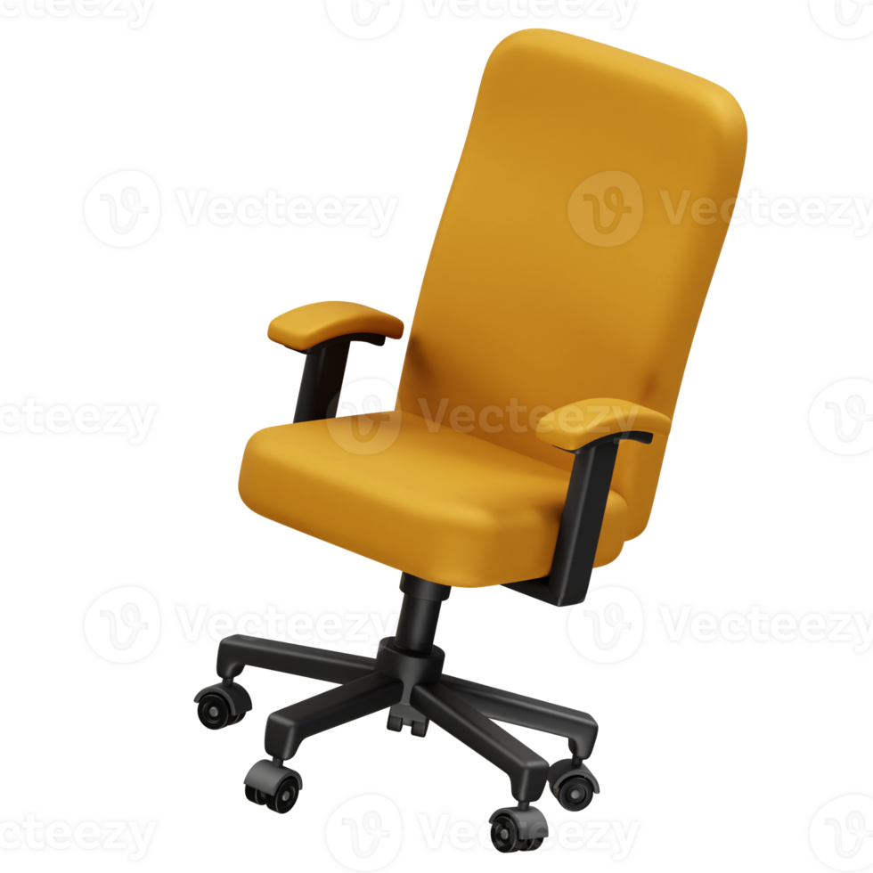 Ergonomic Office Chair with Armrests icon 3d illustration png