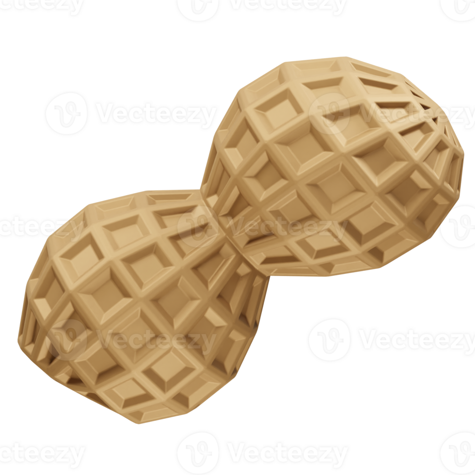Peanut icon 3d rendering illustration png