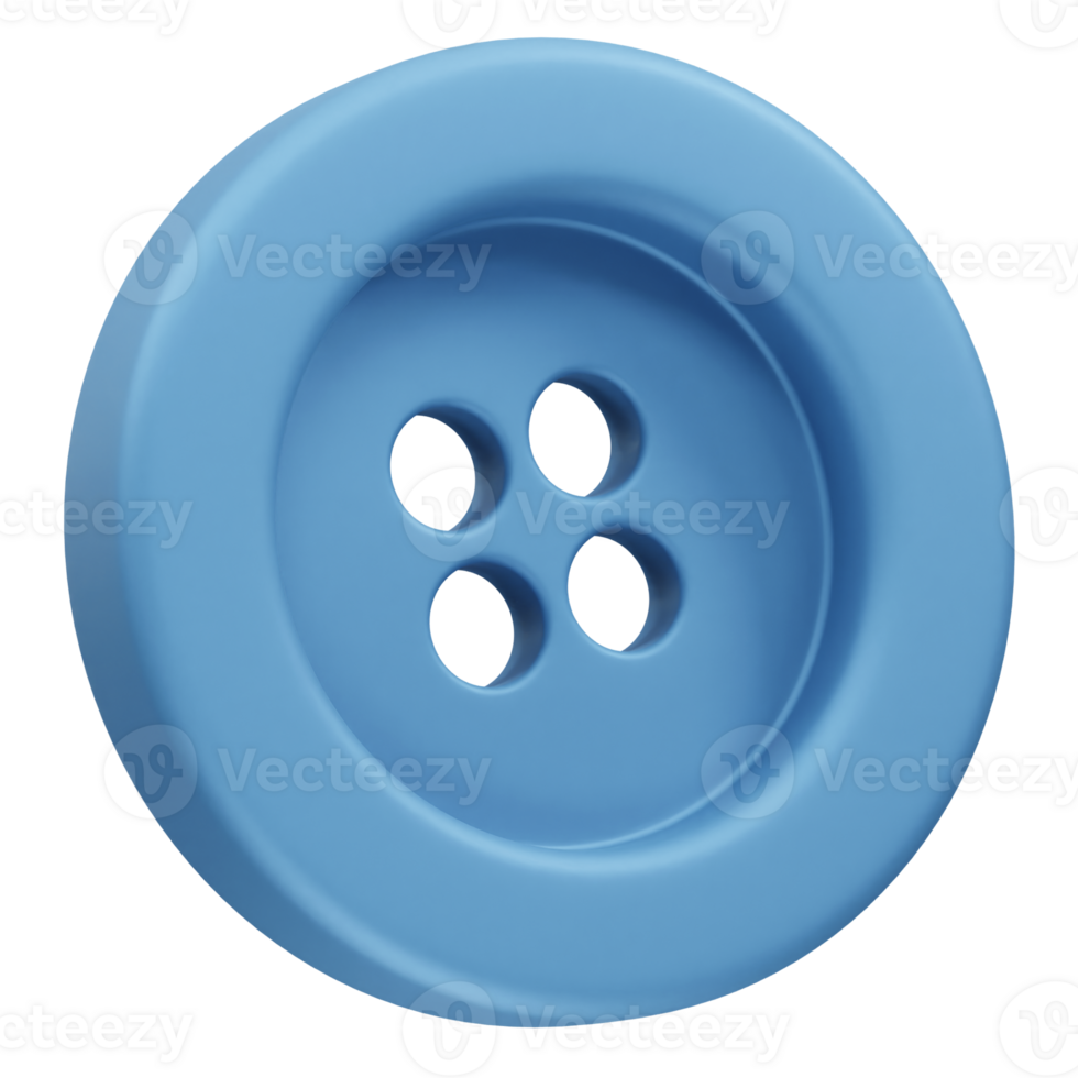 sewing button icon 3d rendering illustration png