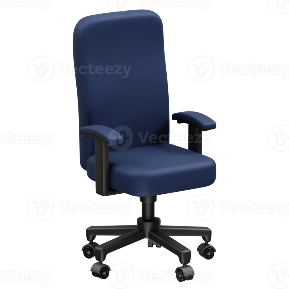 Ergonomic Office Chair with Adjustable Features icon 3d render. Office chair icon 3d png
