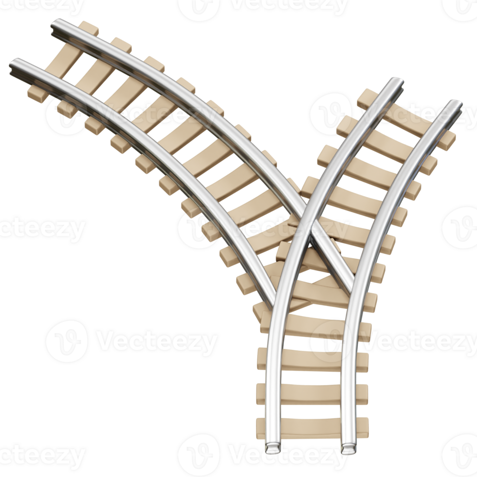 Railway Tracks icon 3d rendering illustration png