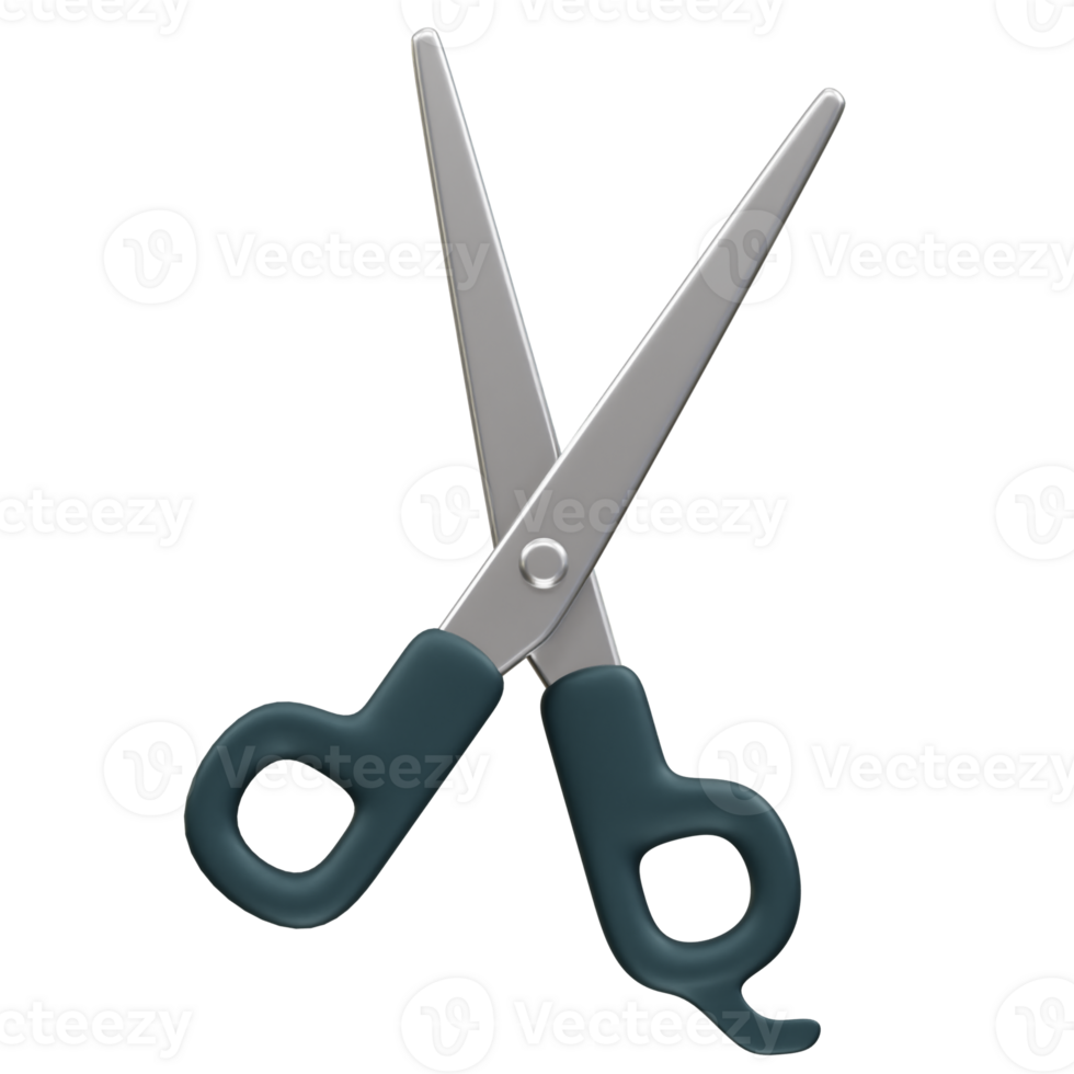 Scissors icon 3d rendering illustration png