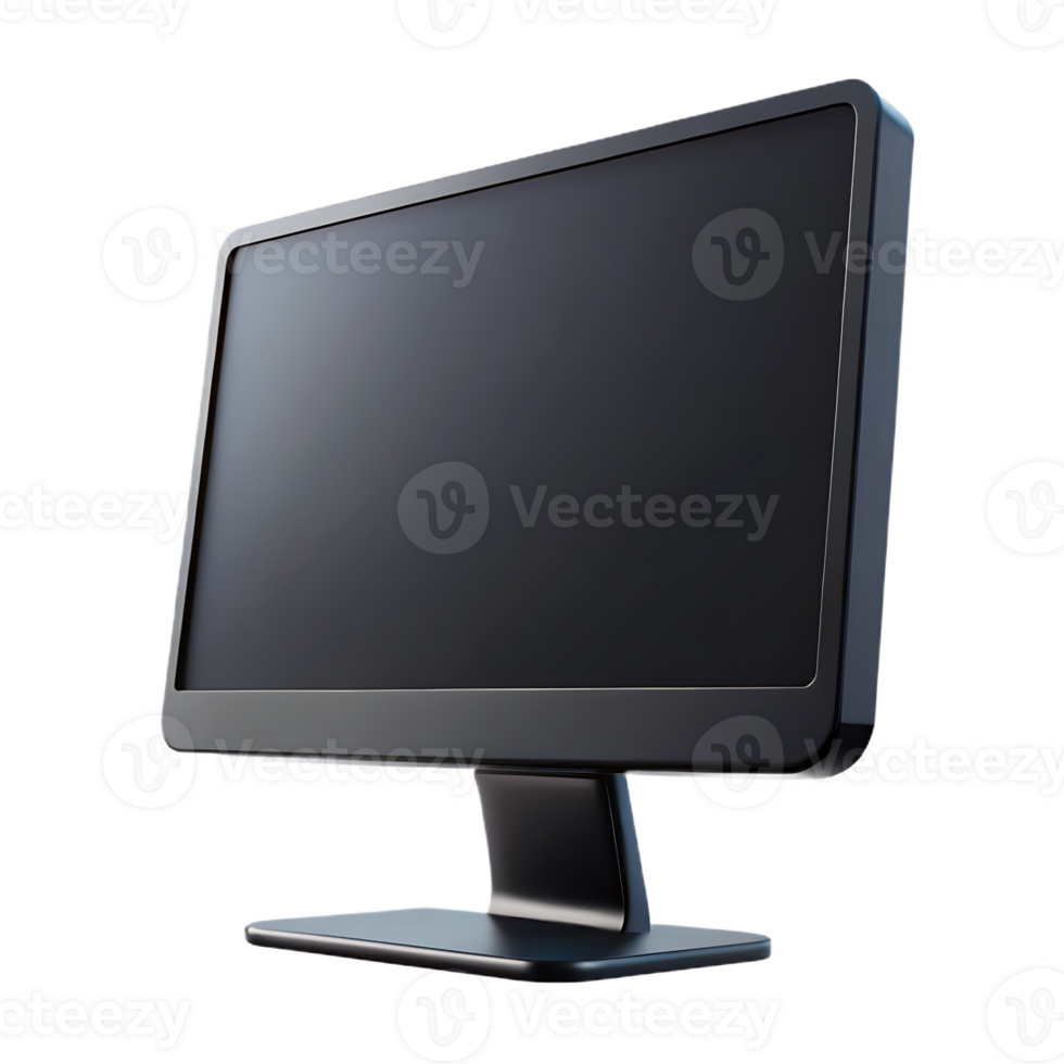 transparent computer monitor with transparent screen and stand png