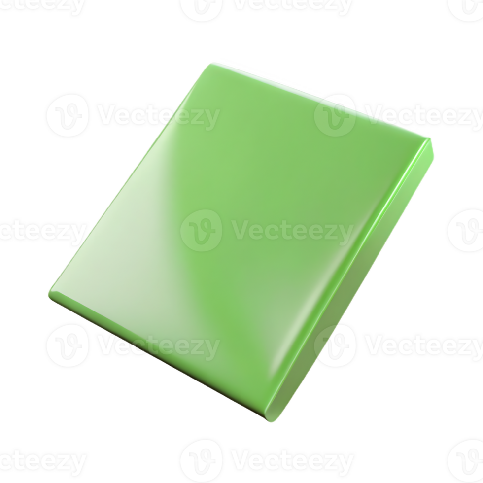 Smooth light green square tile with glossy finish and rounded edges png