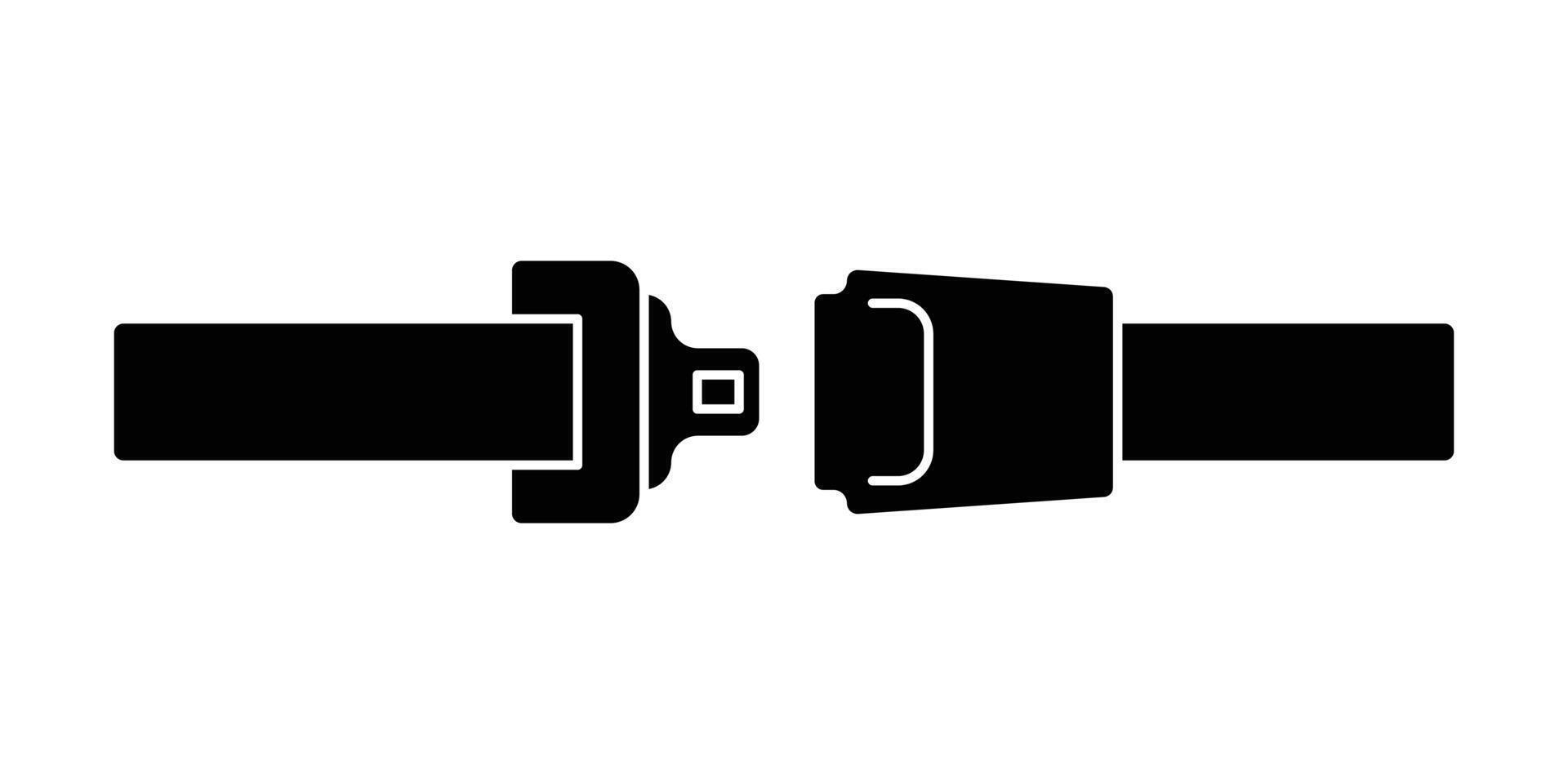 Seat belt icon. Safety seat belt flat icon. open sit belt . Fasten your seat belt sign. Driver protection strip with buckle concept on white background. vector