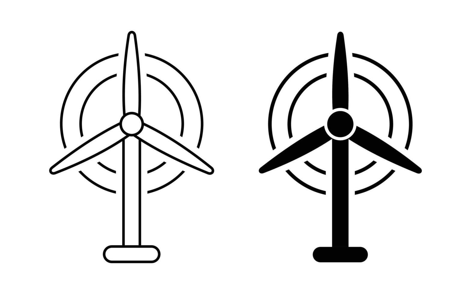 Wind turbine Renewable Energy icons. Wind power icons. Windmill icons. representing wind turbines used for generating renewable electricity. vector