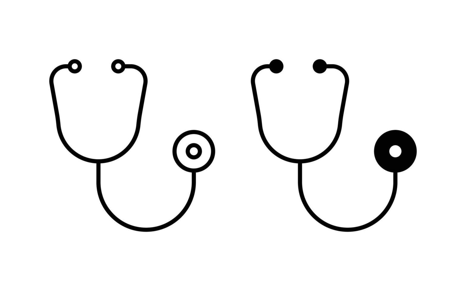 stethoscope icon design. Doctor stethoscope medical device flat or outline icon. on white background. vector